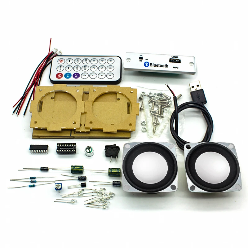 DIY Bluetooth-compatible Speaker Kit Electronics Soldering Training Welding Teaching Electronic Kit Audio with Instruction
