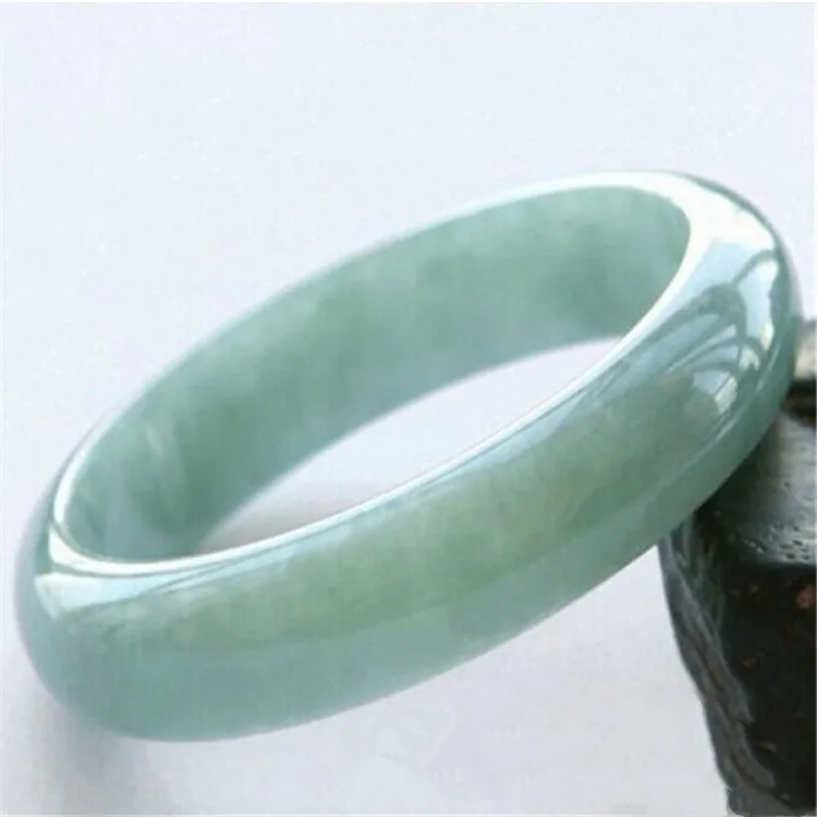 Natural Green Jade Bangle Bracelet Charm Fine Jewelry Accessories Hand-Carved Lucky Amulet Gifts for Women