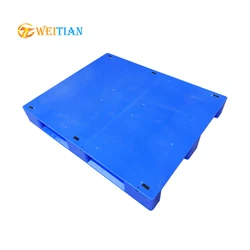 Anti-slip surface 3 skids 4 way entry plastic pallet TK1210W  large stackable double sides plastic pallet