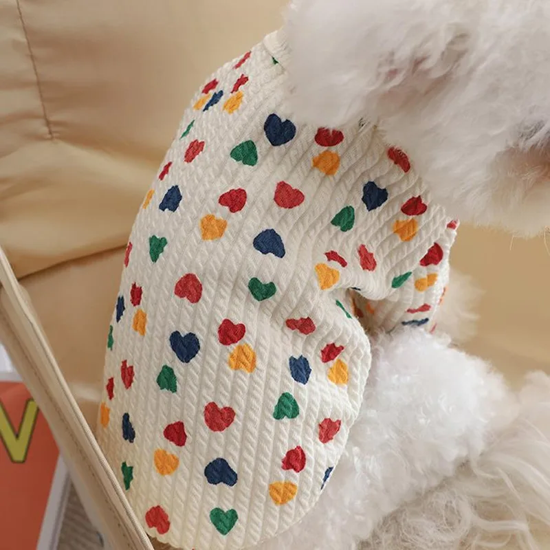 INS Korean style Dog apparel pet clothes snap button cardigan sweater hoodie spring & winter apparel 2022