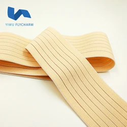 Beige/black/white all widths monofilament elastic band for waist belt