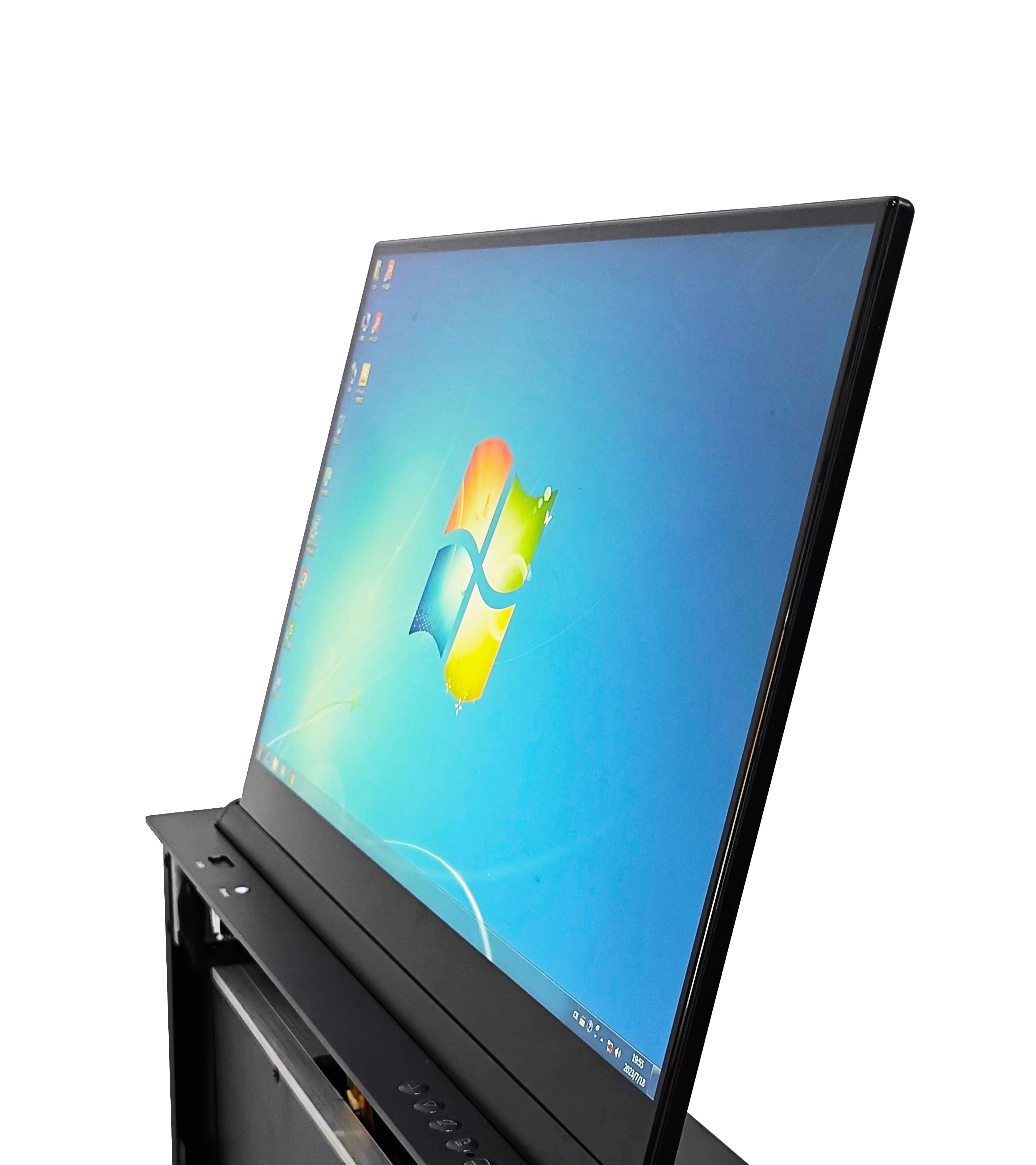 Lift Monitor Build In 18.5 Genuine Screen Lifter Lift Mechanism Monitor Retractable Pop Up Tv Desk Paperless Conference System