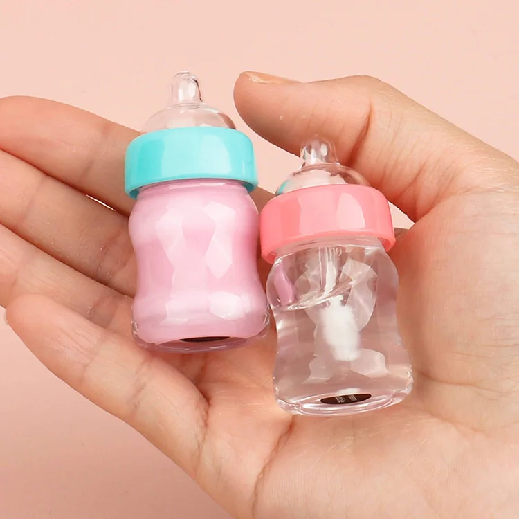 High Quality Custom Logo Pink Cute Little Feeding bottle Shiny Matte Absolute Colorful Purple Lip Gloss For Girls