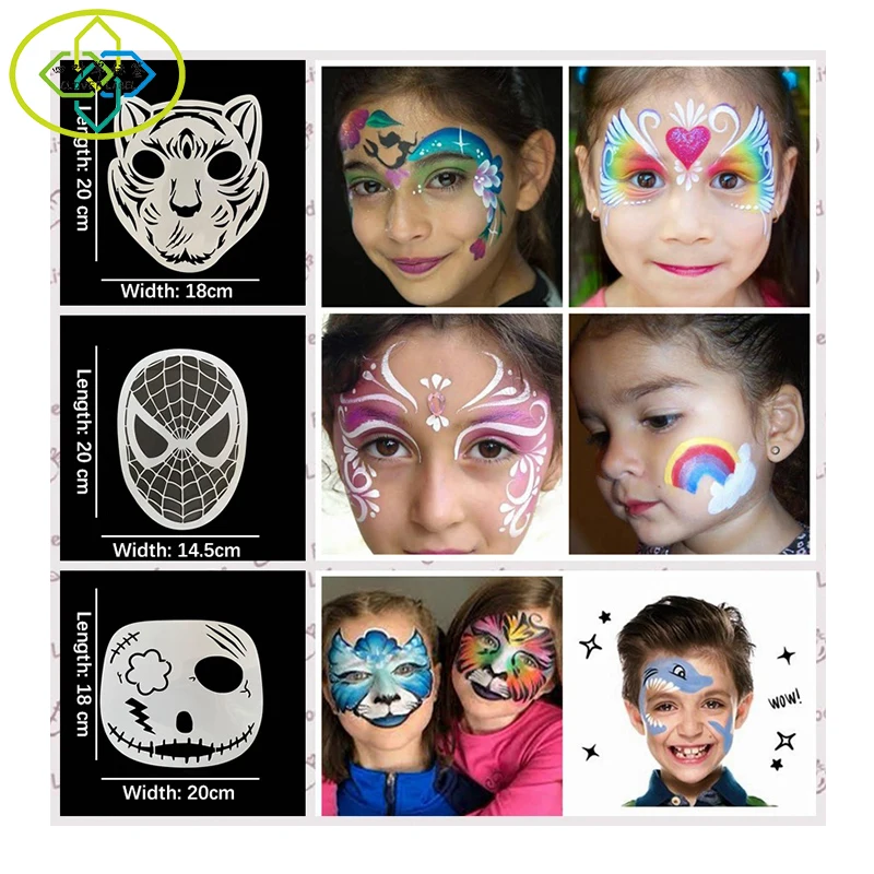 Custom Template Face Paint Eyeliner Stencils Kit for Painting for PP materials (1600848281193)