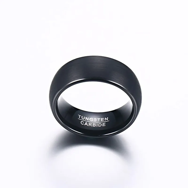 
Fashion black tungsten custom ring from men rings jewelry 