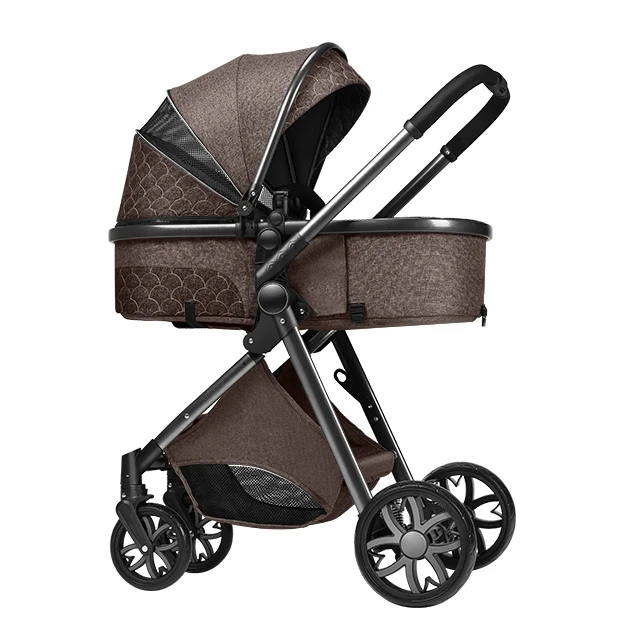 Luxury Baby Stroller High View Baby Pram Carrier Chinese Supplier Directly Sale 3 in 1 Leather Custom OEM Customized Frame Logo