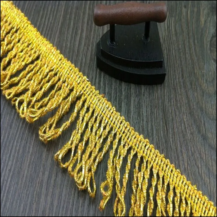 Garment accessories 3.5CM  GOLD  BULLION FRINGE FOR garment trimming