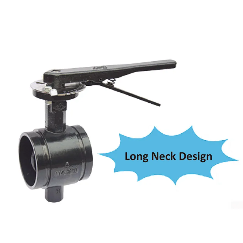 Grooved Butterfly Valve D81X4-BL D381X4 black PN10 PN16