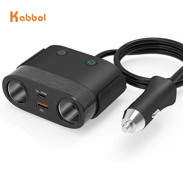 
120W Car USB Power Socket KC Certificate PD Type C Charger Car Power Adapter Charger Station 12V 24V 36V 48V Charger 