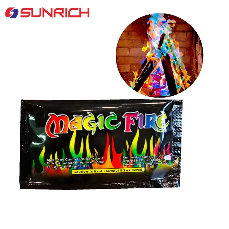 Outdoor Creates Vibrant Colored Flames Colorful Fireplace Crystals Magical Magic Fire