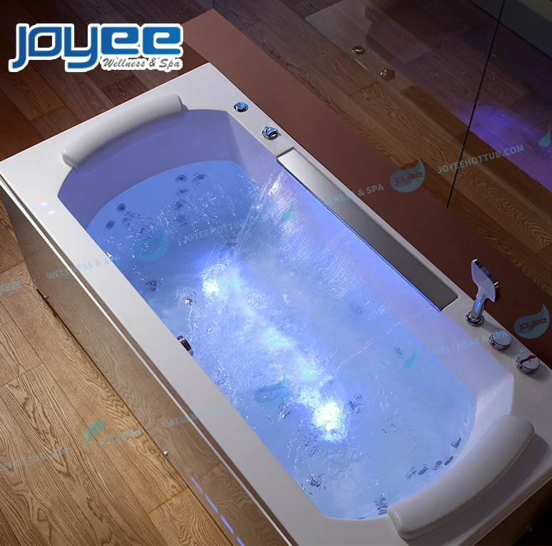 JOYEE Bathroom Jakuzi Indoor SPA Acrylic Baignoire Jakuzi with TV Whirlpools 2 Persons Bathroom Shower Bathtub LED Balneo