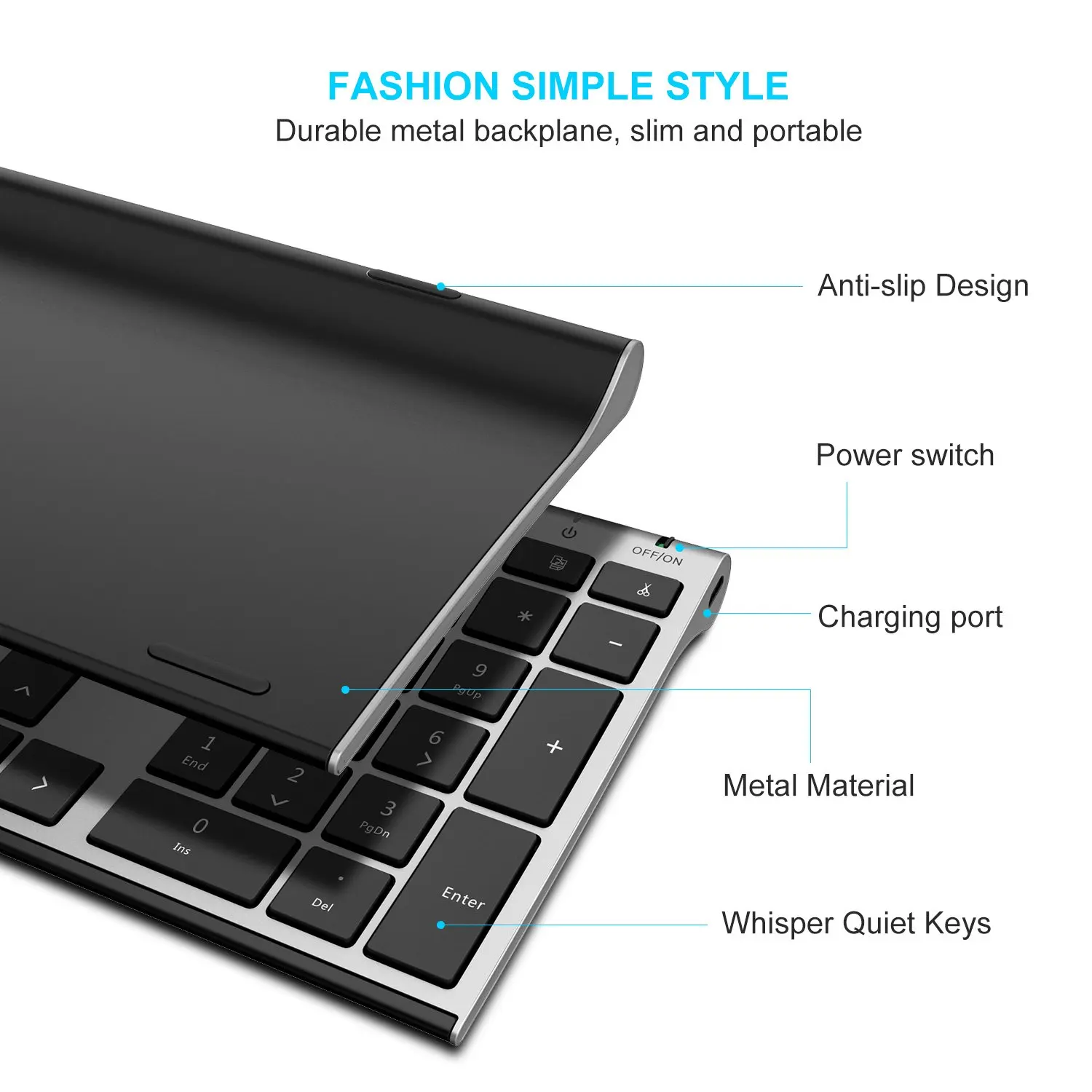2.4GHz Rechargeable Compact Quiet Full Size Keyboard Mouse  Computer Wireless Keyboard and Mouse Combo
