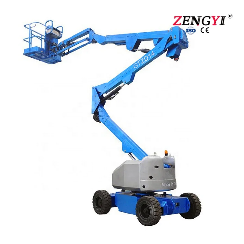 boom lift crawler towable tracked boom car lift tables straight curved arm elevator with Diesel electric battery truck boom lift