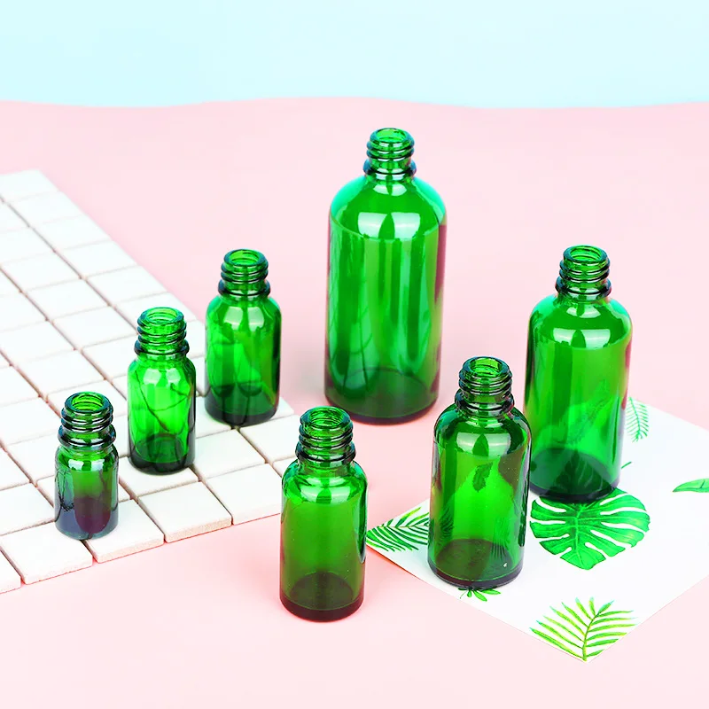 100ml Amber Green Clear Blue Essential Oil Dispensing  Cosmetic Oil Empty Container with Dropper Sprayer and Measurement
