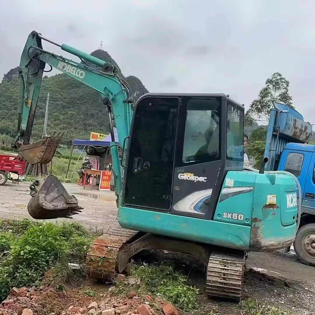 Дешевый б/у SK60-8 гусеничный экскаватор KOBELCO мини-экскаватор для продажи