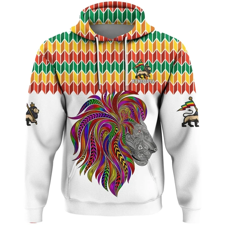 The New Ethiopian Hoodie Ethiopia Lion Rasta Clothing Wholesale Private Label Personalized Hoodies Men Custom Logo Men Hoodie