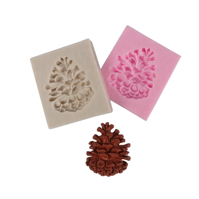 3D Lovely Lacebark Pine Plant Shape Cake Decorating Tools Baking Mold Fondant Silicone Mold