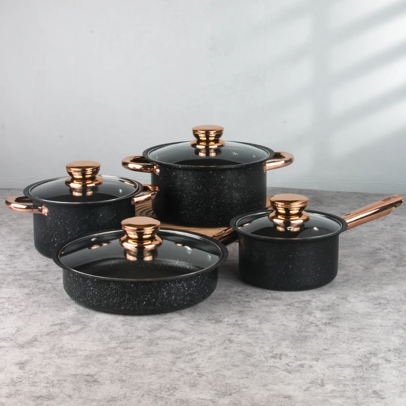 New Kitchen Cook Pots and Pans Kitchenware Stainless Steel Cookware Sets with Glass Lid Cooking Pot Set