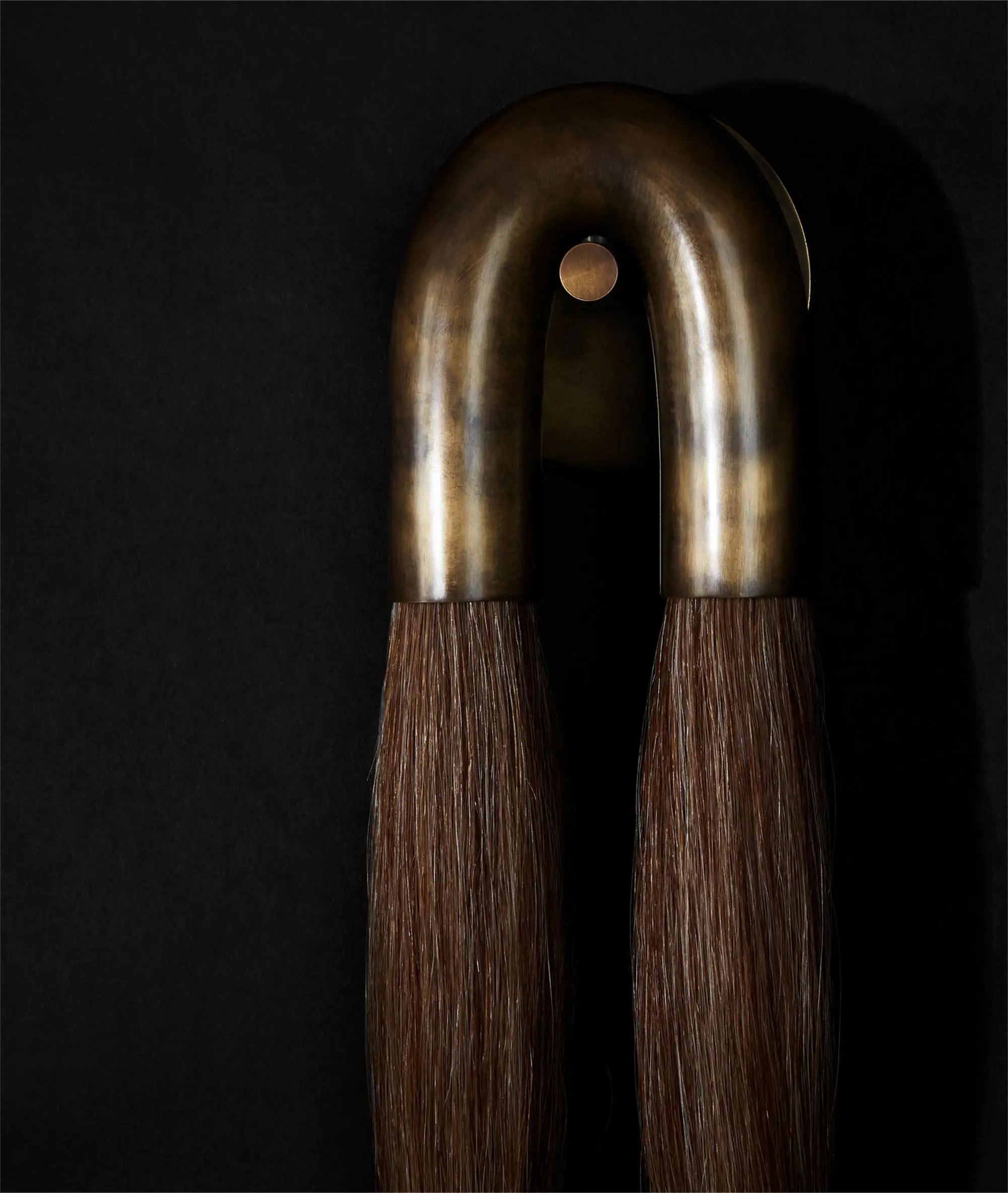 APPARATUS Custom design modern natural real horsehair solid brass wall lamp hotel bedroom bed corridor background sconce