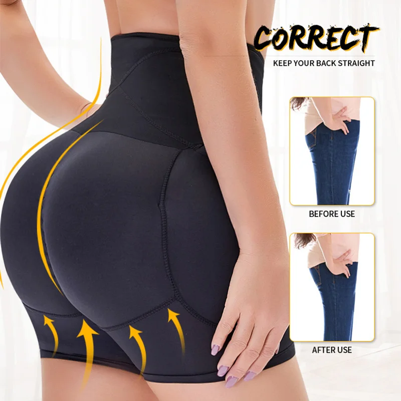 Sexy Big Ass Hip Enhancer Padded Butt Lifter Body Shaper with Hooks High Waist Trainer Slimming Tummy Control Panties