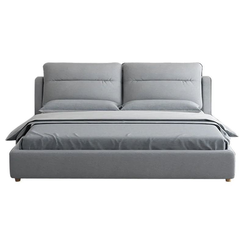 
2020 Fashion Economical Hot Selling Modern Simple European Style Solid Wood Master Bedroom Double bed 