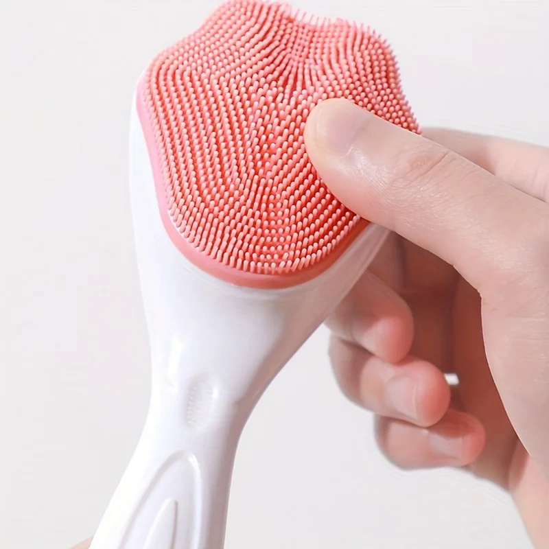 Private Label Facial Cleansing Brush Easy To Use Hot Sale Beauty Equipment Handheld Silicone Facial Cleansing Brush