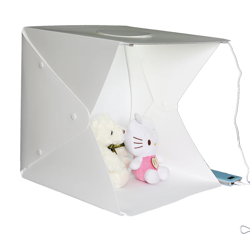 20cm mini Studio Photography Studio Lightbox Room Box Tabletop Shooting Tent Photo Background LED Lightbox