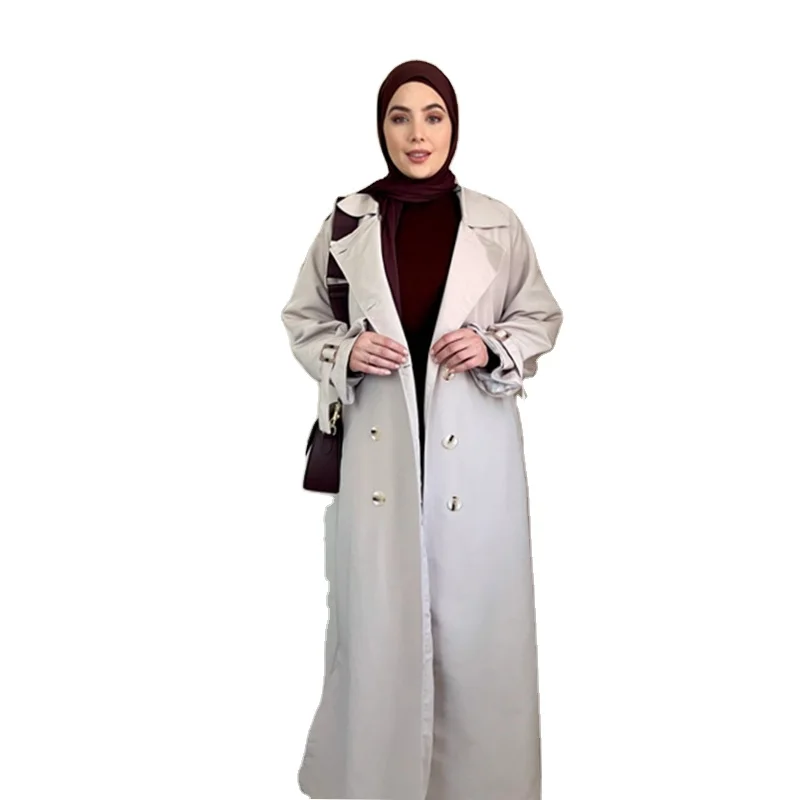 Traditional Muslim Clothing&accessories Modest Dressing Blouses Trench Coats Dubai Abaya