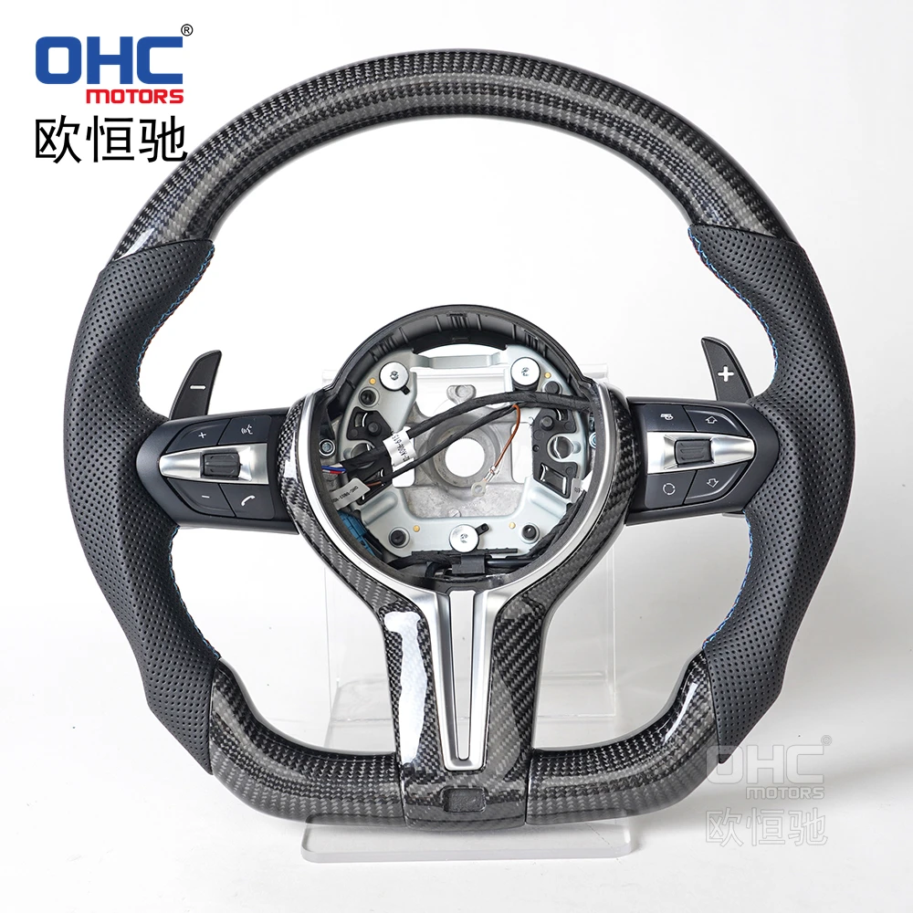 Carbon Fiber Steering Wheel For Bmw E60 E46 E39 X5 E70 E81 E83 X1 E84 E87 E82 E92 E93 M3 3 Series E90 Steering Wheel With Paddle