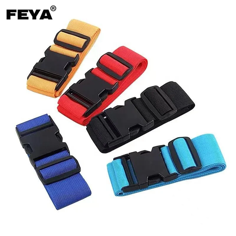 Heavy Duty Sturdy Travel Suitcase Luggage  Transport nylon buckle Webbing Utility Strap At The Airpor With Plastic Buckle