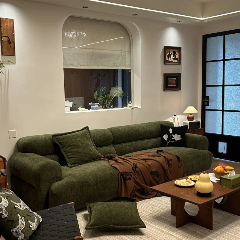 Французская Ретро небольшая квартира диван дизайнерская ткань loveseat современная простая гостиная