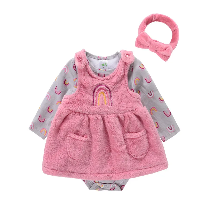 Baby Girl Suspender Dress Autumn Spring Child Cotton Strap Skirt Outfit