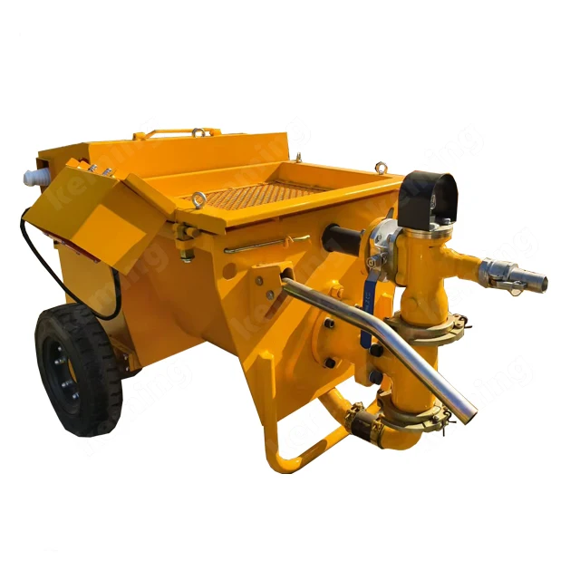 KHT mortar plastering machine cement pump sand slurry spraying plaster with mini air compressor