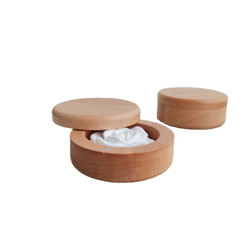 round wood box  for Himalayan salt and aroma stone diffuser
