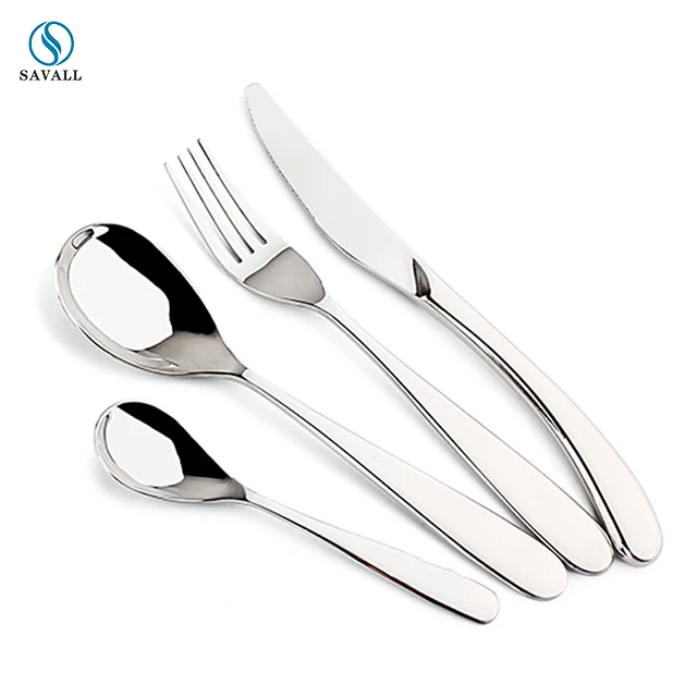 Savall Porcelain 2 pcs 3pcs 4pcs dessert spoon Stainless Steel set of spoon knife fork straw and casefor hotel restaurant