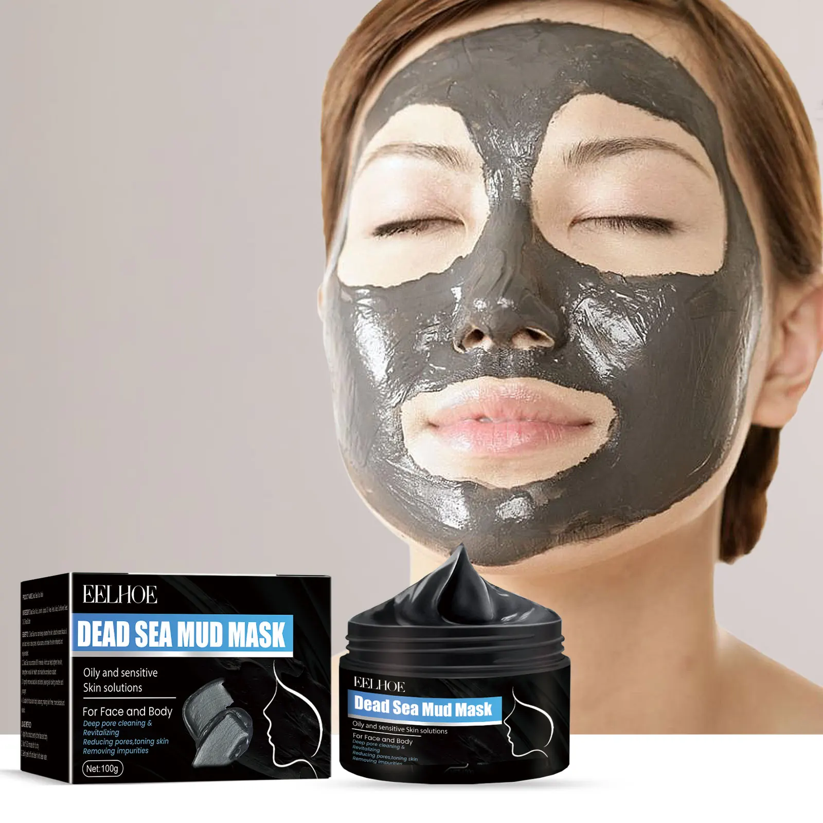 EELHOE Mud Mask Face Deep Cleaning Dead Mud Mask Moisturizer Mud Face Masks