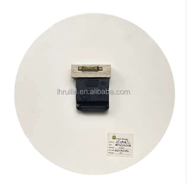 Modern Wood 14 Inch Round Battery Operated Hanging Wall Clock with Cut Out Numbers Natural Wood Base Wood Base