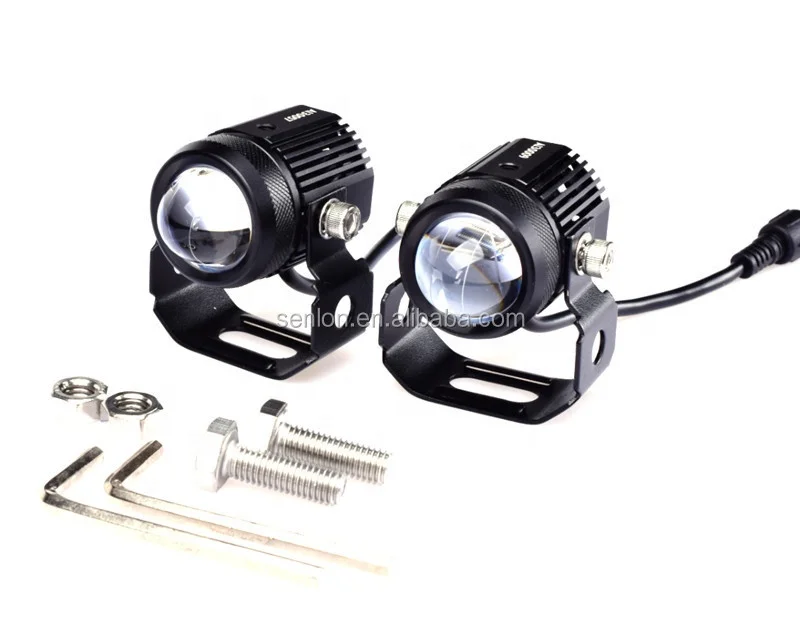 Светодиодная фара для мотоцикла двухцветный проектор Bi Lens Moto Bike мини-фара вождения противотуманная DRL аксессуары внедорожника