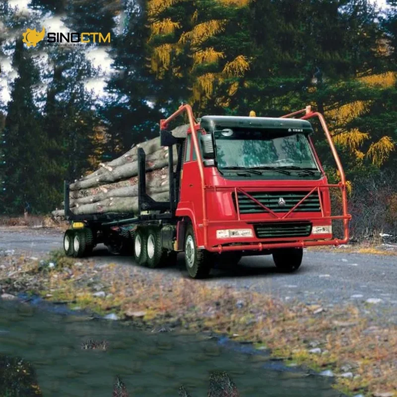 Sinotruk transport wood 8x4 6x6 howo brand log trucks with loaders for sale
