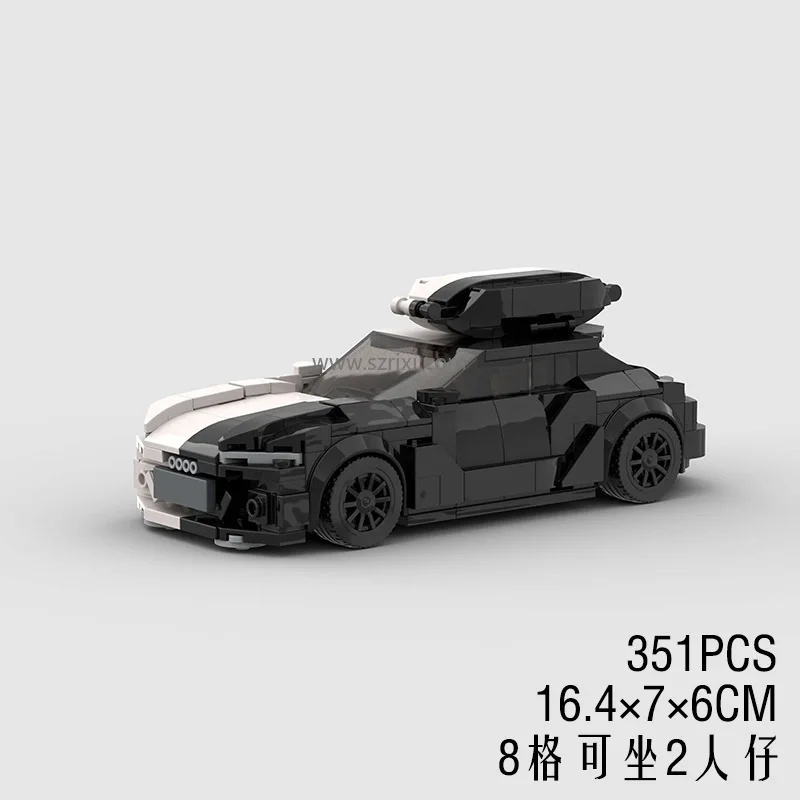 Techinic MOC RS6 черный спортивный автомобиль совместим с малыми частицами развивающие модульные детские