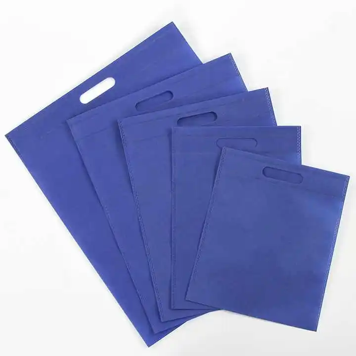 wholesale Custom Printed Logo Gift Packaging Portable Multi Color D Cut Shopping Non Woven Carry Bags