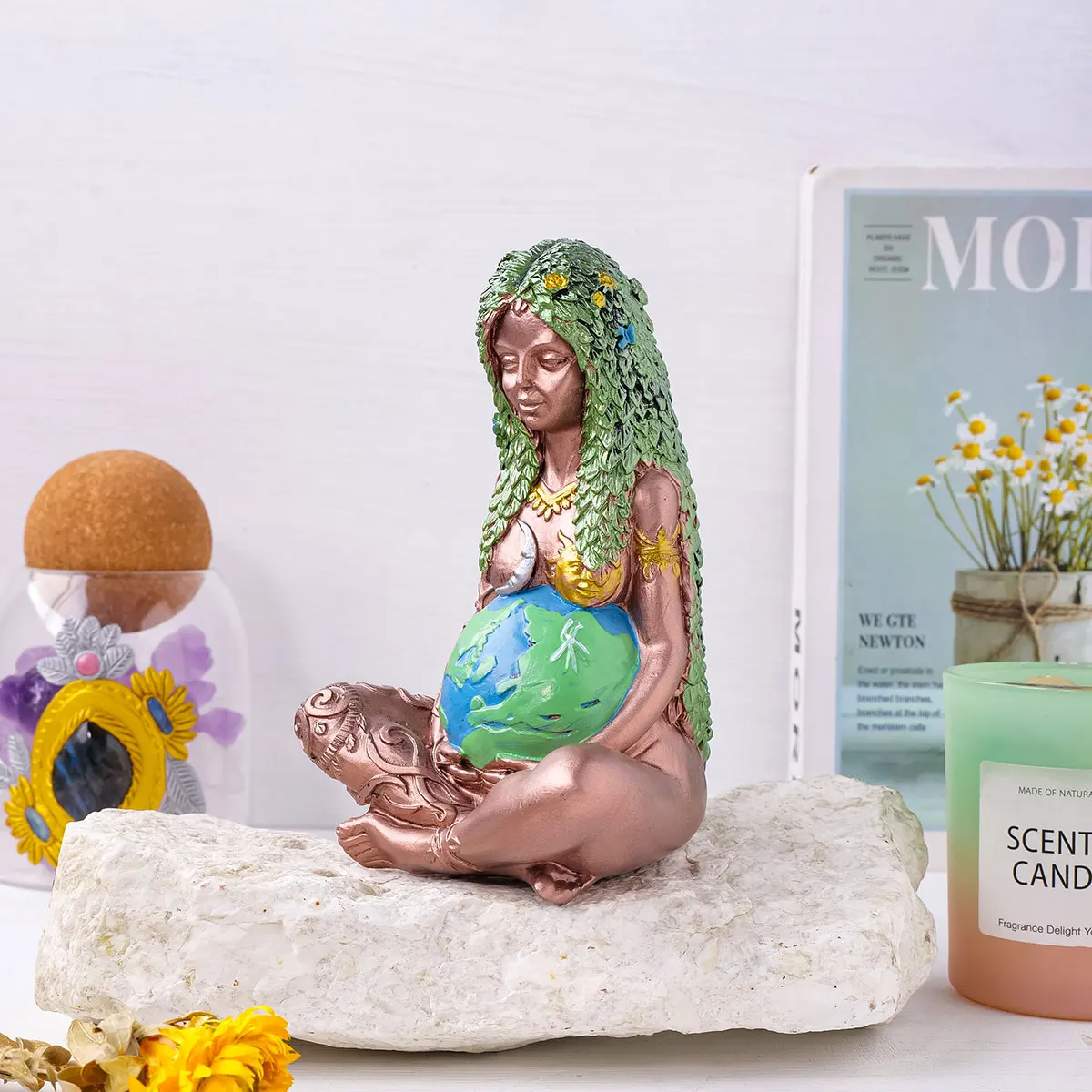 Natural Healing Big Size Figurine Mother Earth For Home Decoration Gifts