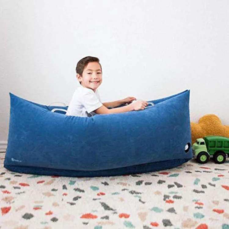 60 Inches 48 Inches Folding Outdoor Waterproof Bedroom Toy Boat Flocking Children Kids Inflatable Air Bed Sofa