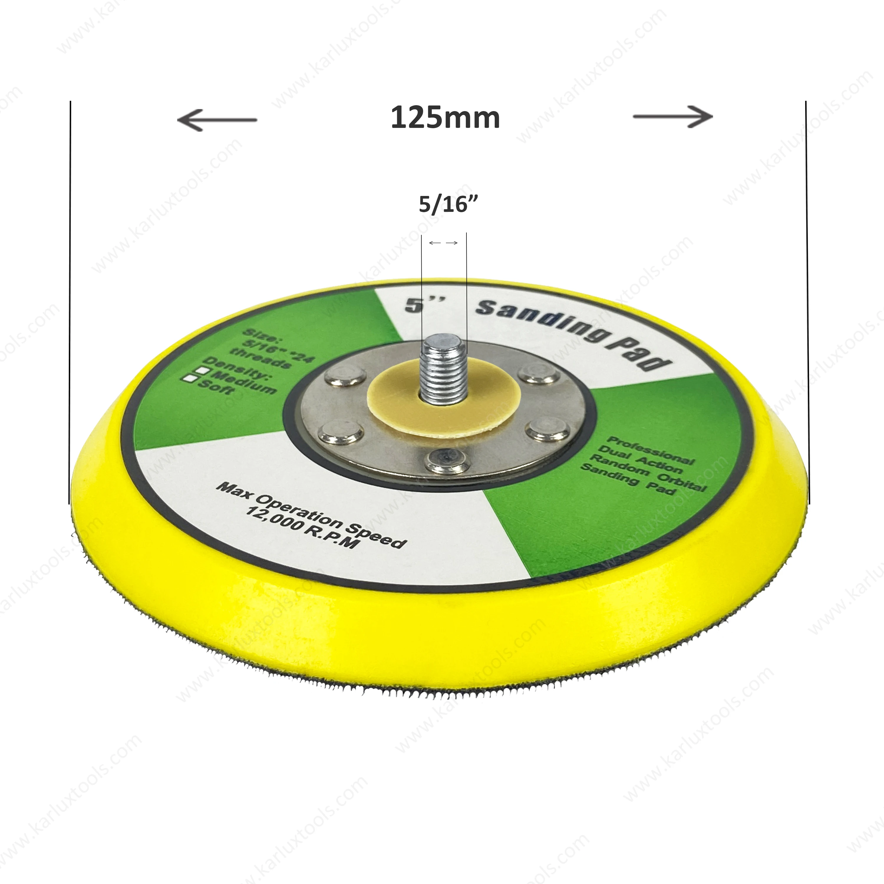 5 Inch Round Hook and Loop Backing Pad Sander Pad Replacement Pad,125mm Sanding Pads for High Speed Polishing, Buffing Sander