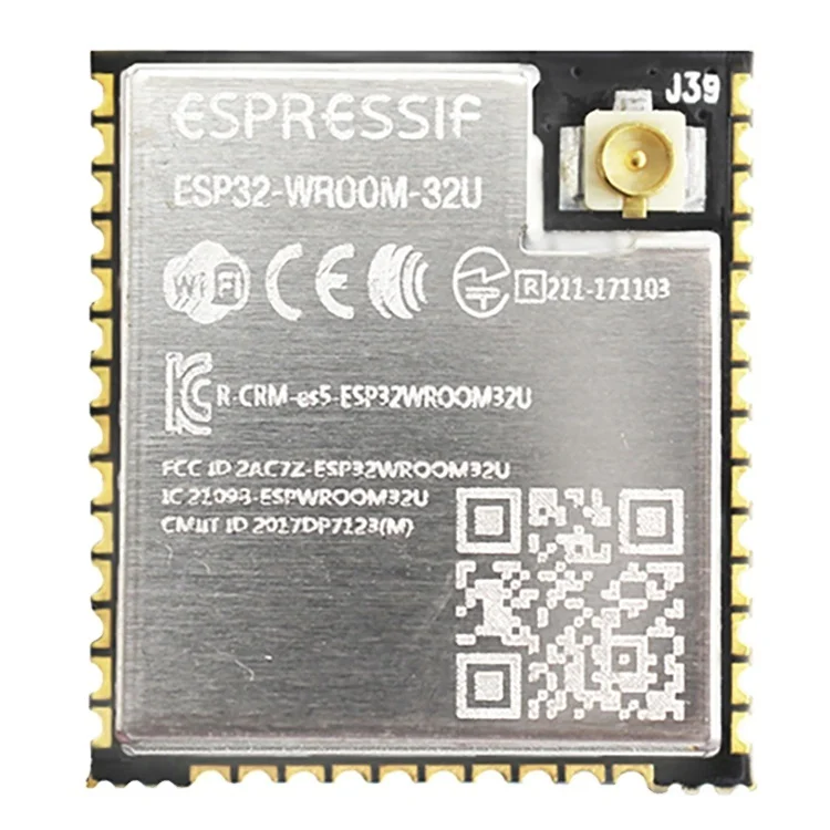 Espressif ESP32 ESP32-WROOM-32U 8 Мб (64 Мбит) SPI flash Wi-Fi + BT BLE двухъядерный процессор SOC