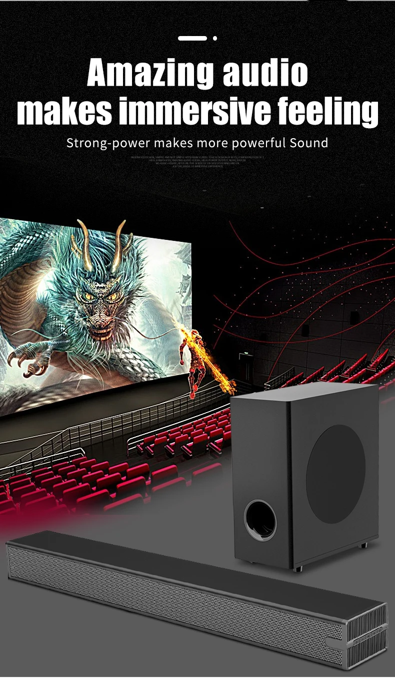 S5 LED TV Sound Bar объемный звук проводные и беспроводные Bluetooth колонки с сабвуфером домашний кинотеатр аудио