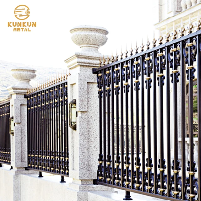 Wholesale metal tube anti rust security Aluminium alloy fence wrought Aluminium fence panels