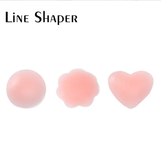 Women Waterproof Invisible Nipple Cover Silicone Glue Medical Grade Solid Self Adhesive Reusable Pasties Nipple Covers