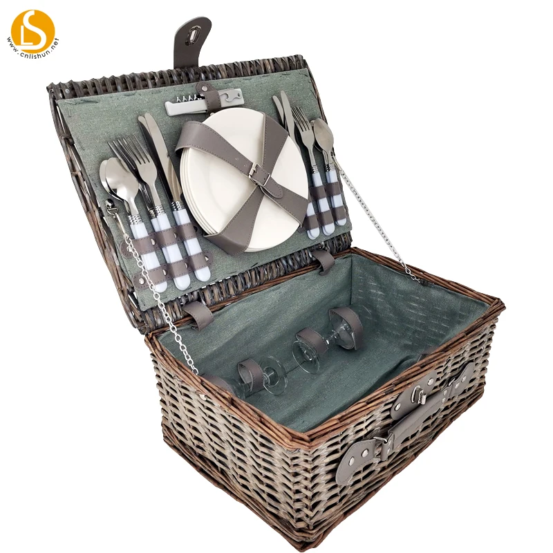 New Style Holiday Home Storage Flower Wicker Picnic Basket For Gift