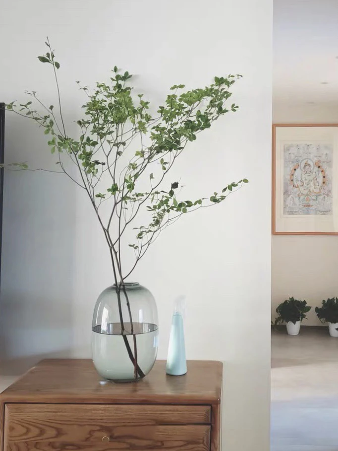 Wholesale Transparent Glass Large Floor Vase Hydroponics Vase Big Colored Vase Modern